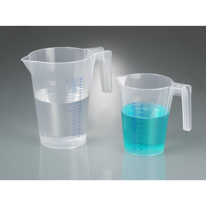 目盛り付きビーカー、スタッキング可能 1000ml 10ml